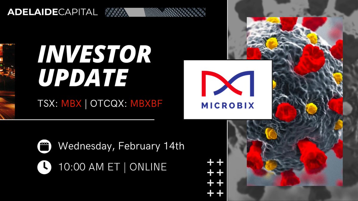 Roses are red, violets are blue, Microbix's got news that'll make your heart skip a beat too! Mark your cals for Feb 14; $MBX.TO will be releasing its financial statements and management disclosure for Q1 fiscal 2024, ending Dec 31, 2023. RSVP: bit.ly/3w6BPZF