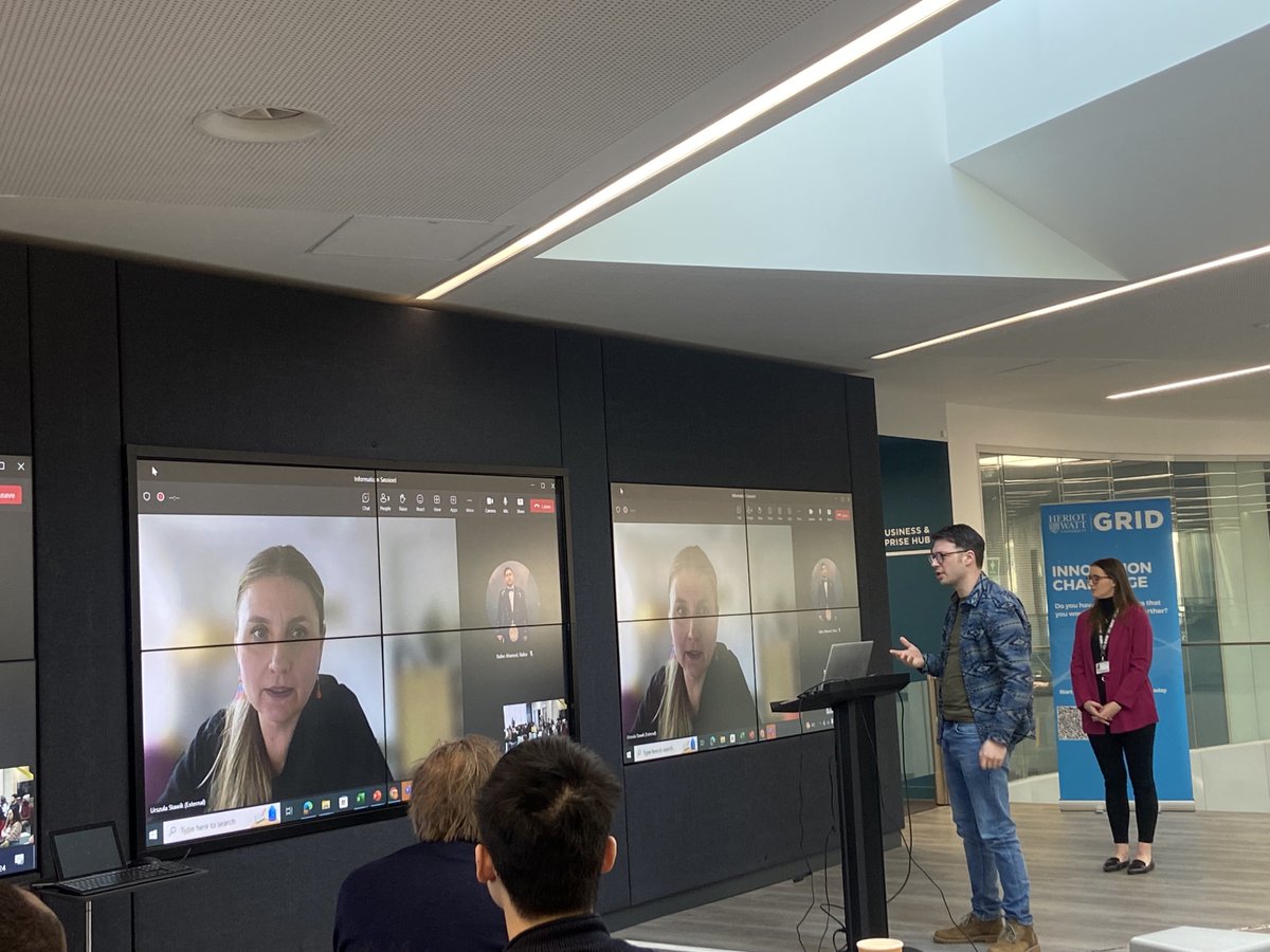 Special thanks to Urszula Stawik <a href="/UStawik/">Urszula Stawik</a> from <a href="/RAEngNews/">Royal Academy of Engineering</a> for enlightening attendees on #EnterpriseFellowships, during our #Fundingopportunities session at <a href="/HWU_GRID/">HWU_GRID</a> . 

Got an #innovation you want to take to market? Learn more &amp; apply by 26 February: bit.ly/3GSQ4mI
