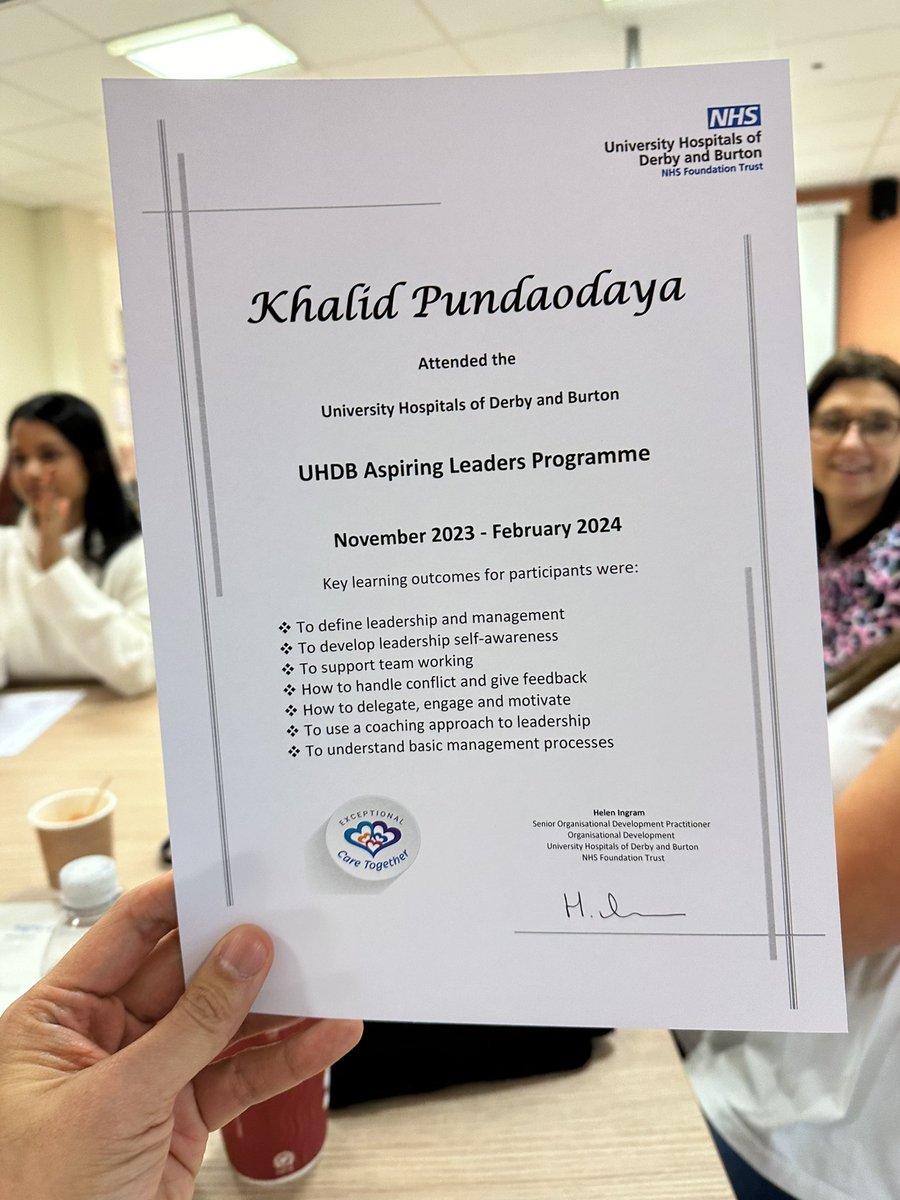 Khalid P. (@nursekhalidp) on Twitter photo Completed another programme. ✨✨ Many thanks to <a href="/DerbyHingram/">Helen Ingram</a>. I’ve met some really passionate colleagues in the <a href="/UHDBTrust/">University Hospitals of Derby and Burton NHS FT</a> to network with. I highly recommend this programme for all the incredible learnings on becoming an effective team leader. <a href="/UHDB_OD/">UHDB Organisational Development</a> #grateful Completed another programme. ✨✨ Many thanks to <a href="/DerbyHingram/">Helen Ingram</a>. I’ve met some really passionate colleagues in the <a href="/UHDBTrust/">University Hospitals of Derby and Burton NHS FT</a> to network with. I highly recommend this programme for all the incredible learnings on becoming an effective team leader. <a href="/UHDB_OD/">UHDB Organisational Development</a> #grateful