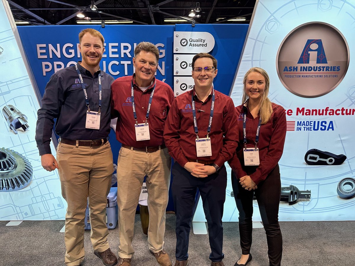 🎉Great news, within the next few weeks, ASH will be registered as an ISO13485 manufacturer!📷
'This week we’ll be celebrating with old friends, customers, and new projects.'- Hartie Spence Jr.

#tradeshow #plasticmanufacturing #MedTech