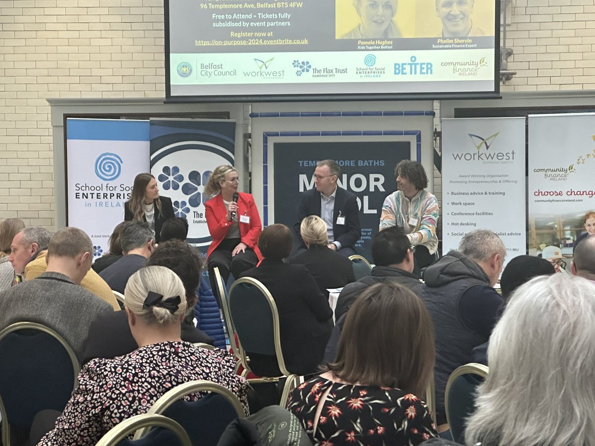 Massive thank you to the fantastic speakers today at the #onpurpose event which attracted over 100 attendees. Great learning, networking and new connections took place. Proud to have played a small part in our local speakers journey @KidsTogetherbel who now employ 67 people!