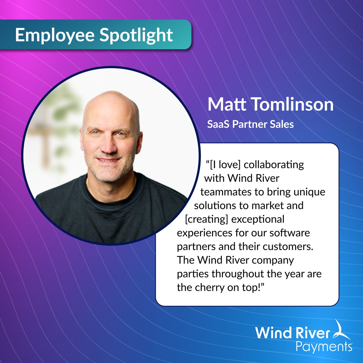 To celebrate 25 years, today we shine a light on Matt Tomlinson. Matt is one of our most senior and trusted members of the sales team. Always armed with his charm and funny stories, Wind River would definitely feel different without Matt around to keep us smiling. Thanks Matt!