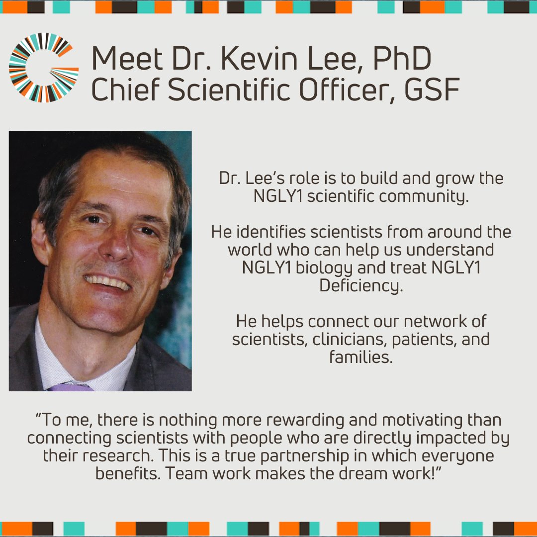 Today, we are featuring Dr. Kevin Lee, the Chief Scientific Officer at the Grace Science Foundation. Dr. Lee strives to help us learn more about NGLY1 Deficiency & build new relationships with scientists. #NGLY1 #Gracescience #RareDisease #Chemistry