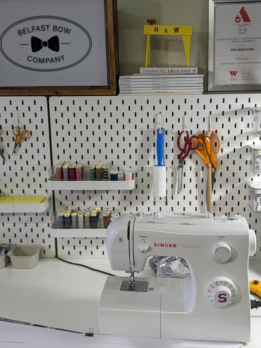 All the best sewing machines have names! Today we met Jack, Sally and Miracles by Dee @belfastbowco welcomed us into their beautiful studio today to talk #InnovateUs and hand crafted, bespoke ties made in Ulster. @ConnectedNI @Economy_NI @bfastmet
