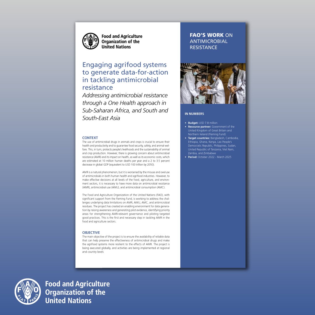 FAO Livestock (@faolivestock) on Twitter photo .<a href="/FAO/">Food and Agriculture Organization</a> , thanks to funding from <a href="/FlemingFund/">The Fleming Fund</a>, is supporting countries to generate data-for-action in tackling #AMR.
Read more bit.ly/3Hheabf .<a href="/FAO/">Food and Agriculture Organization</a> , thanks to funding from <a href="/FlemingFund/">The Fleming Fund</a>, is supporting countries to generate data-for-action in tackling #AMR.
Read more bit.ly/3Hheabf