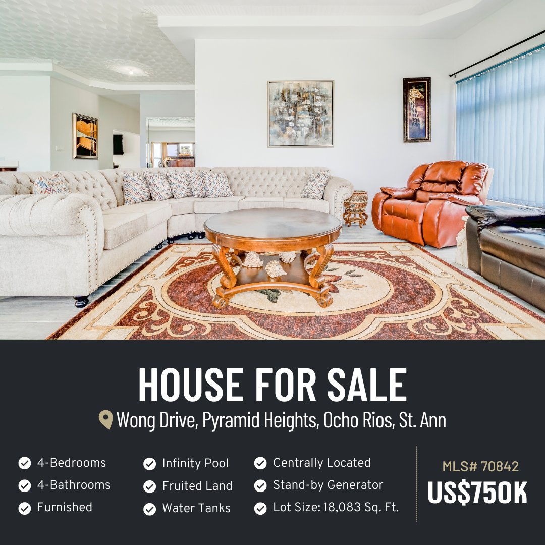 C21HeaveHo's tweet photo. 🚨OPEN HOUSE THIS SUNDAY 🚨
 
 𝗔𝗱𝗱𝗿𝗲𝘀𝘀: Wong Drive, Pyramid Heights, Ocho Rios, St. Ann
 𝗗𝗮𝘁𝗲: Sunday February 11, 2024
 𝗧𝗶𝗺𝗲: 10AM – 1PM
 𝗣𝗿𝗶𝗰𝗲: US$750K https://t.co/Q8A4E3K0x1