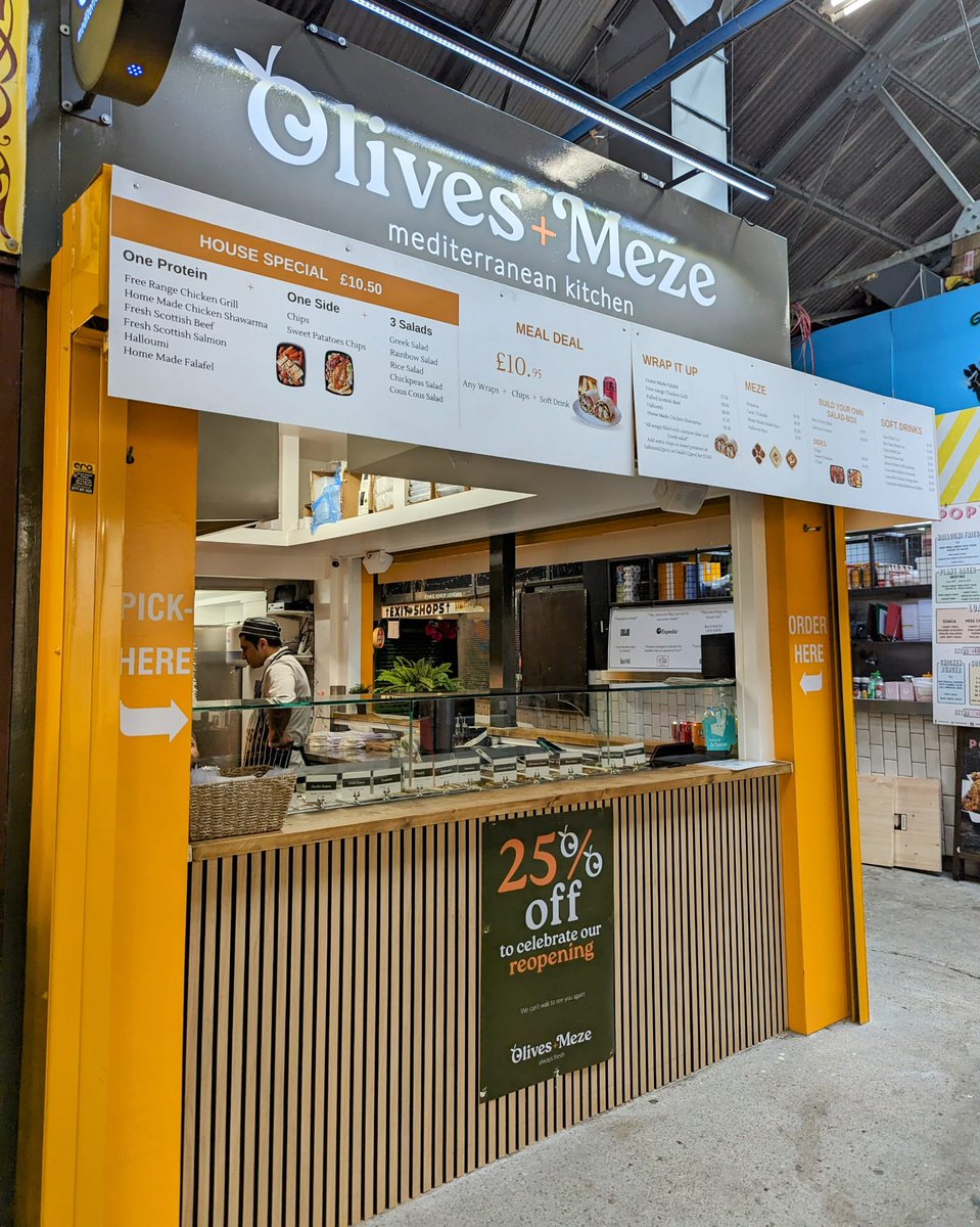 #NEWTOTOOTING: @OlivesMeze have opened a branch in @TootingMarket, serving Mediterranean wraps, salad, meze & more! 11.30am-10pm Sun-Thu, 11.30am-11.30pm Fri-Sat. Veggie/vegan options available, all food is halal. Delivery to come. Congrats and good luck to the team! #Tooting