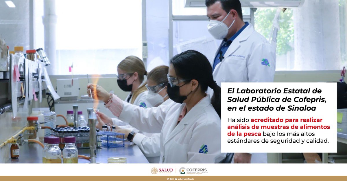 Desde Cofepris, celebramos la acreditación para el Laboratorio Estatal de Salud Pública del estado de Sinaloa, otorgada por la <a href="/ema_ac/">EMA A.C</a>. La red nacional de laboratorios, son referencia por cumplir con los más altos estándares y certificaciones.
