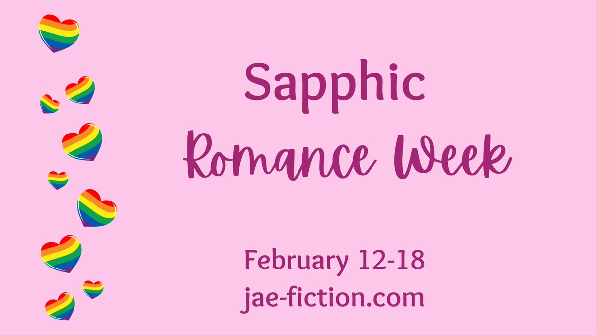Join us for Sapphic Romance Week, a week-long event celebrating sapphic romance novels. 

From February 12-18, we will celebrate a popular romance trope every day, and you'll get a daily chance to win one of 10+ books.

You can already sign up here: 
jae-fiction.com/sapphic-romanc…