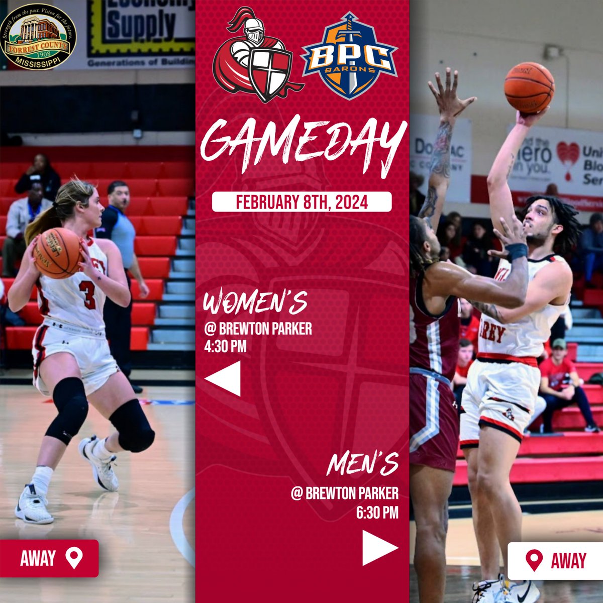 GAMEDAY! Men's & women's basketball are in SSAC action this evening. They travel to Mount Vernon, GA. to take on Brewton Parker. Women get underway at 4:30 PM CST and the men at 6:30 PM CST. You can follow the action below: Video: ssacsports.tv/?S=gobaronsgo Audio:…