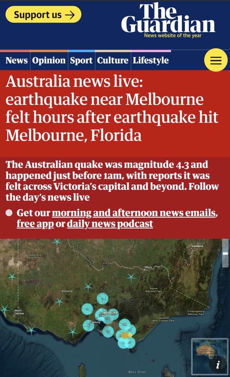 I woke up from this. And someone in the newsroom is probably also sleep deprived this morning. Otherwise I hope the alligators up there are all fine ...