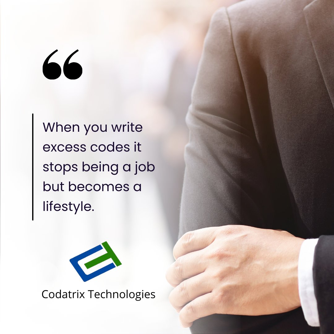 awesomebanks12's tweet image. When you write excess codes or build excess websites it stops being a job but a lifestyle. Is this true or I'm the only one that feels that way #codatrix #worldofbugs #codingquotes #trustthecodes