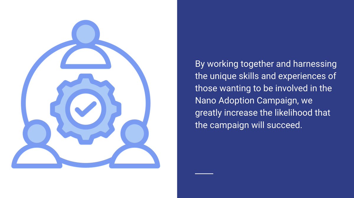 nano_adoption's tweet photo. 🌍 Let's make a difference together! The Nano Adoption Campaign is a global effort, and we need as much help as we can get to make sure it's a success. Reach out to us today if you want to be a part of the project. #NanoAdoption #nanoNAC $XNO #nano #JustUseNano https://t.co/dtMmKFHoLZ