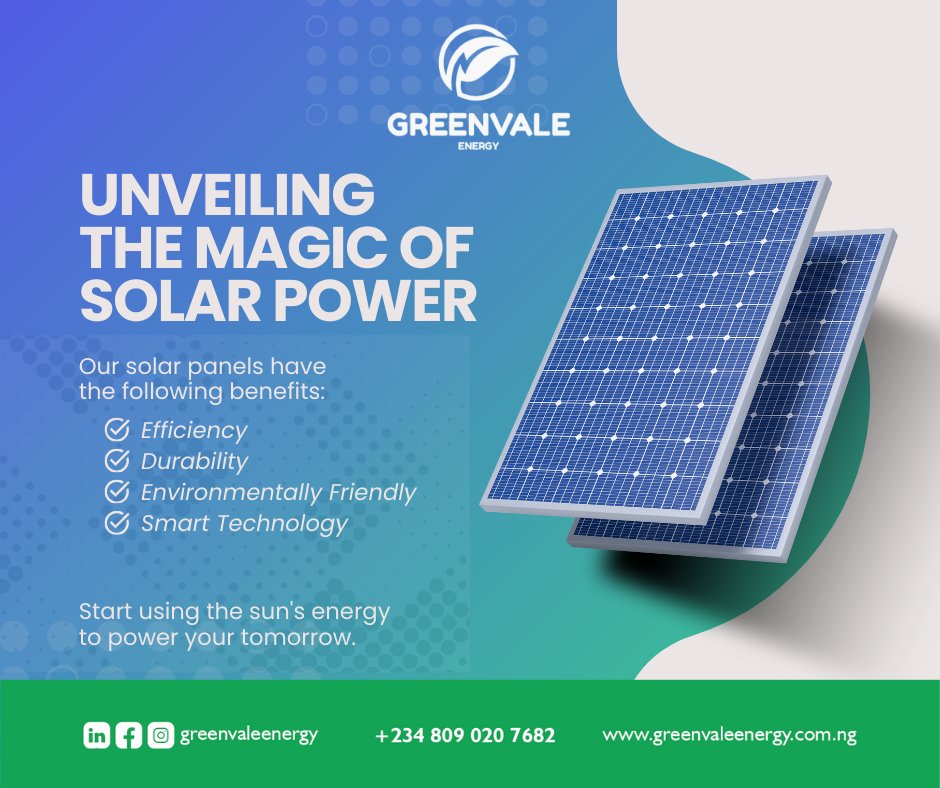 greenvaleenergy's tweet photo. Solar panels harness sunlight to create clean electricity, offering hope for sustainability, energy independence, and a greener future.
#solarpanel #greenfuture https://t.co/F0KtUKznuD