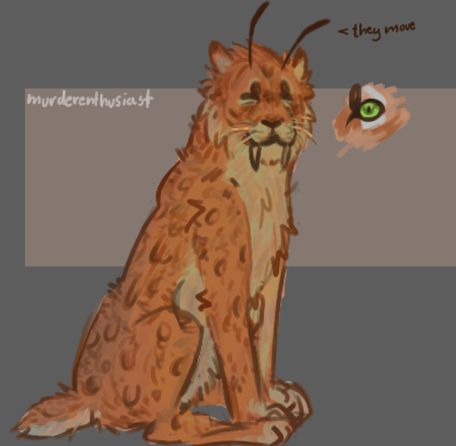 YAAA SABERTOOH CATSONA

#sabertooth #cat #catsona #art #sabertoothart #doodle #catart #fanart #oc?? #ocart #sketch #wildcat #wildcatart #bigcats #bigcat #bigcatart