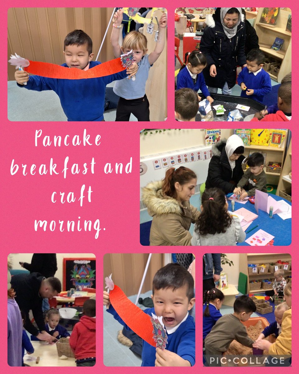 HMSWizardFS1's tweet photo. Eating pancakes for breakfast, dragon dancing, and enjoying crafts with our parents. What a lovely morning in the nursery!
@HMSWizardFS1 @DeltaStrand 
#ParentEvent #Community https://t.co/qLSl8nBwyQ