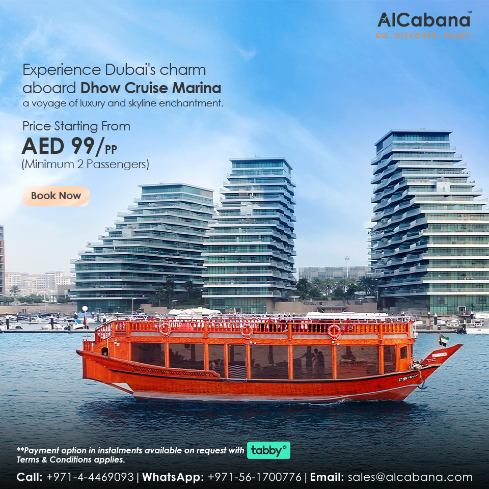 Hello_AlCabana's tweet photo. Sail into luxury without breaking the bank! Experience the magic of Dhow Cruise Marina for just AED 99 per person with AlCabana. Don't miss out on this unbeatable offer! 
#DubaiMarina #DhowCruiseDubai #AlCabana #AffordableLuxury #DubaiDeals #ExploreDubai #MarinaViews #CruiseLife https://t.co/eMihcQO7Q3