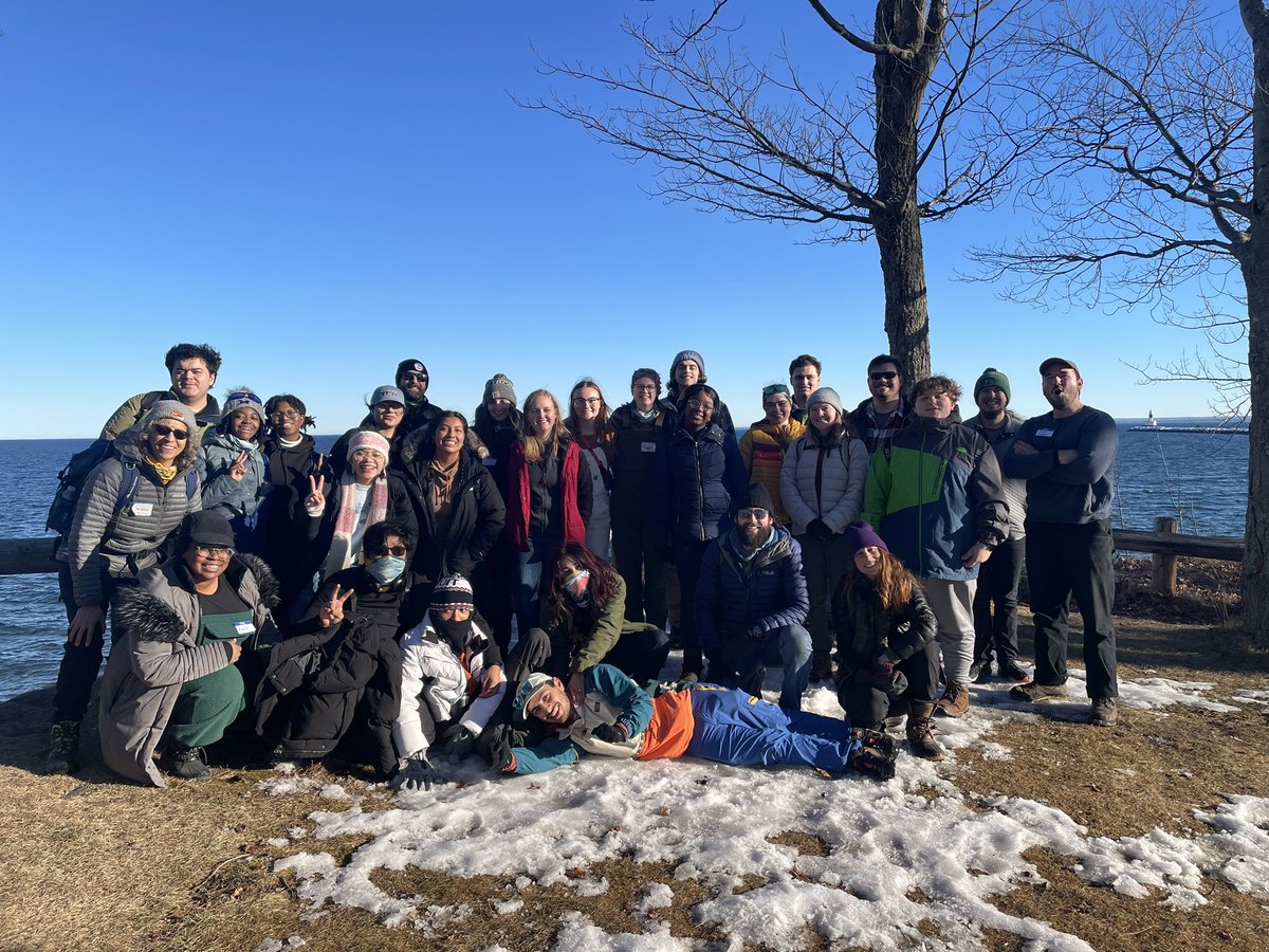 OutdoorsDetroit's tweet photo. Another adventure on Big Red with @theBOATbus and Detroit Area teens to visit forests, waters, and ice walls of the UP! Great visits with @NorthernMichU @DownWindSports Great partners made it happen @DetroitParksRec #FSUrbanConnections https://t.co/zRvBzjHSKI