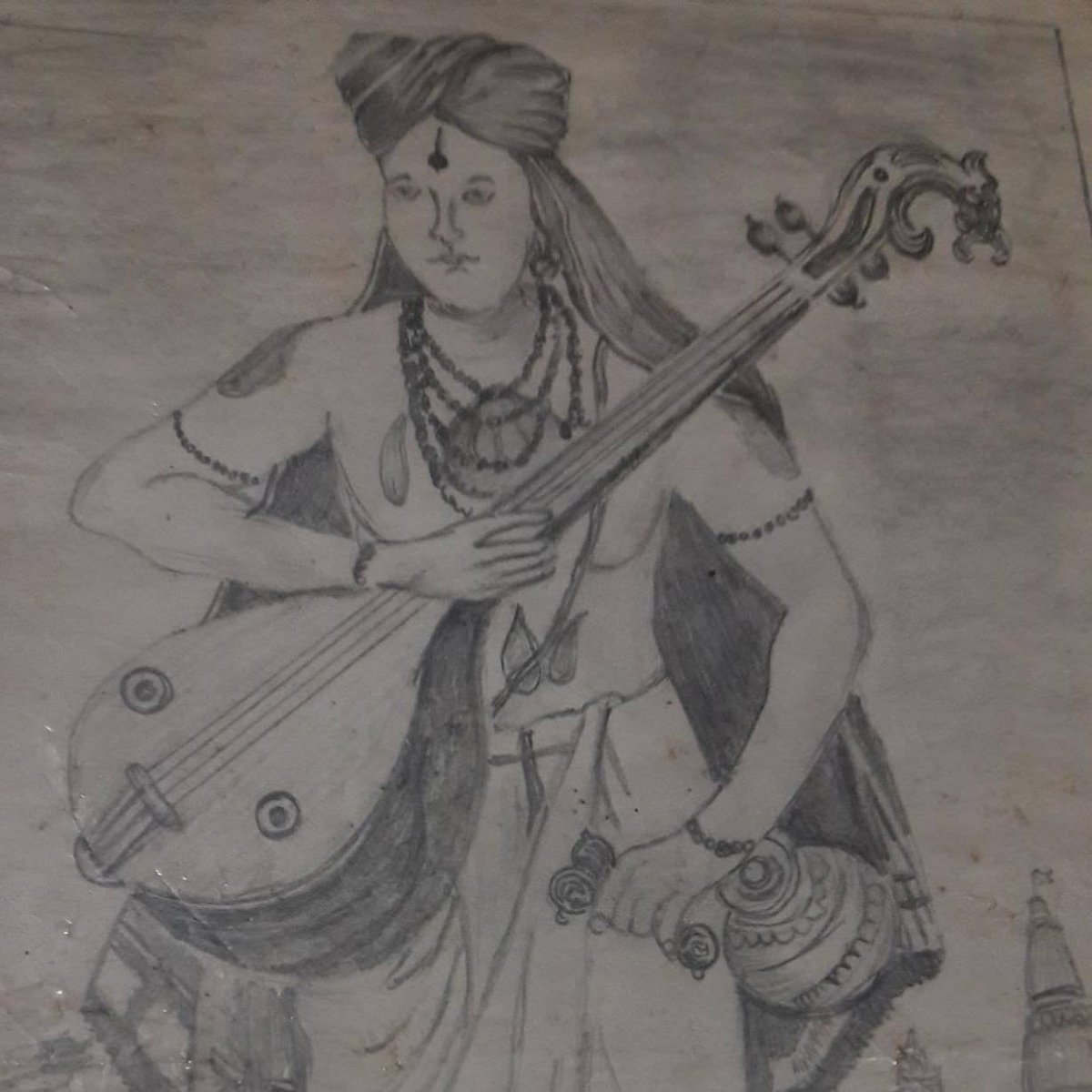 hamsanandi's tweet photo. This was done sometime in 1980 or 1981.. Should try again to see if I can do any better.
I am sure the tamboori burude will be realistic size, if I attempt now :)
#Purandaradasa #Aradhane https://t.co/fbhcIMW14W
