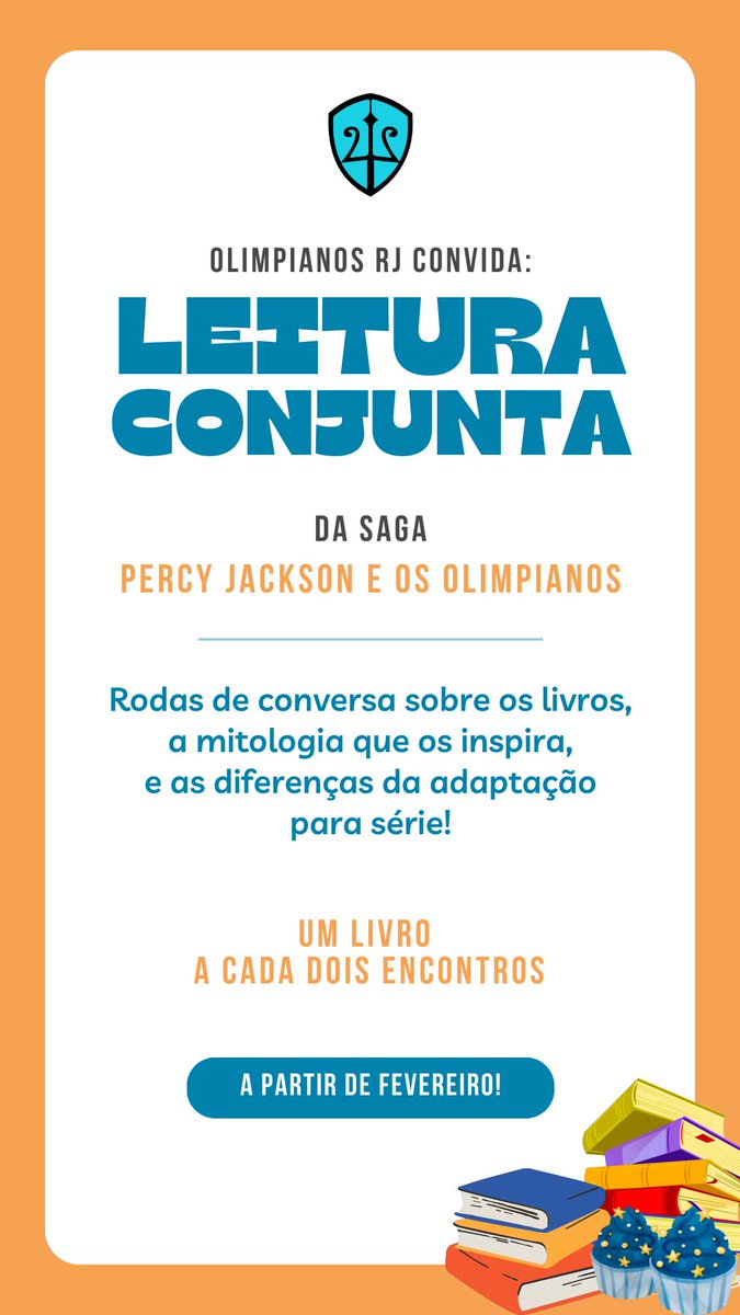 OlimpianosRJ's tweet photo. Se você começou a ler (ou reler) a saga de #PercyJacksonEOsOlimpianos recentemente e quer comentar com outros #semideuses ou quer um espaço pra discutir todas as diferenças dos livros e da série do @disneyplusbr, já marque no seu calendário as datas da nossa Leitura Conjunta! https://t.co/z64VSdx45E