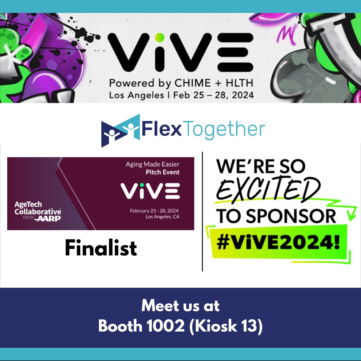 So many ways to connect at #ViVE2024! We will be pitching with <a href="/AgeTechCollab/">AgeTech Collaborative™ from AARP (ILabs)</a> showing how virtual pulmonary rehab makes aging easier. 

We will also have a kiosk alongside <a href="/ScaleYourHealth/">ScaleHealth</a>! Come say hi and join us in helping patients breathe strong.