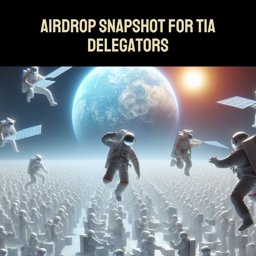 Early-Bird Airdrop for $TIA Delegators 🪂📸

Delegate $TIA to PRYZM’s Validator now before it gets in the active set &amp; secure your bonus $PRYZM #airdrop. Join the 2085 wallets currently delegating.

The modular yield revolution is coming. Thanks for your support. 

#StakeDrop 👇