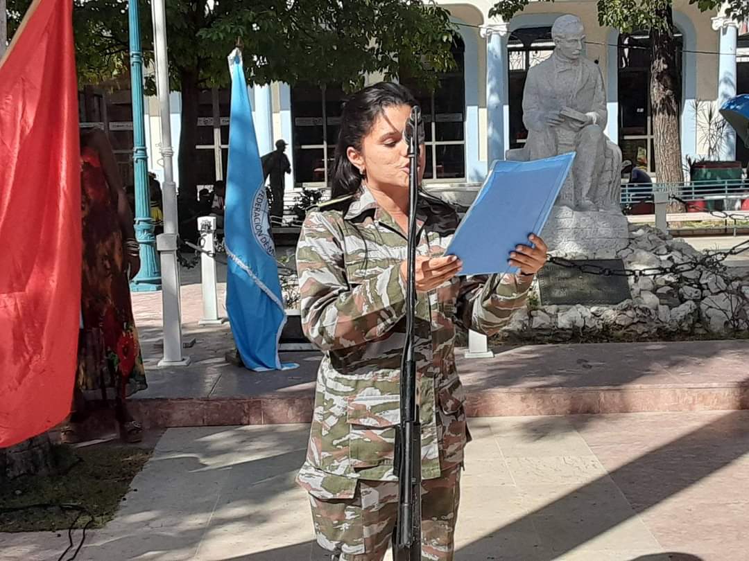 Hoy fue abanderada la delegación  guantanamera al #XICongresoFMC  La representación está conformada por 18 delegadas y 4 invitadas y  entre ellas se encuentran obreras, campesinas, combatientes y dirigentes de la organización femenina. #MujeresEnLaRevolución