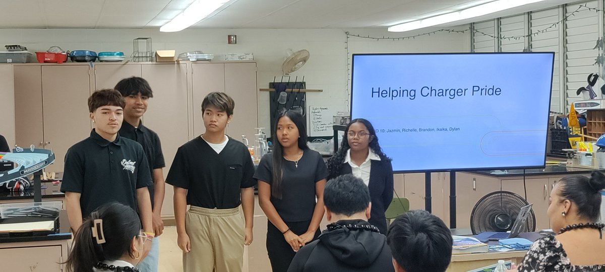 CTLHawaii's tweet photo. @PearlCityHS Year 1 students did an incredible job at their #PitchDay! CTL's excited about the real community problems that these projects address. https://t.co/H7fMhvgovW