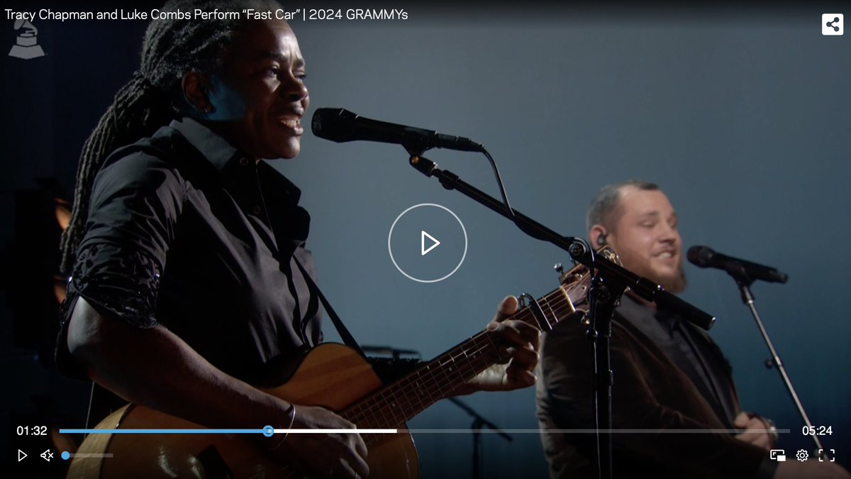 Some of you are looking for a video link to the full version of sunday's performance, not just a snippet and in the best quality possible. Good news! @RecordingAcad published it on their website. Click on the link in the first thread to watch it. Enjoy 🤩 #Grammys #tracychapman