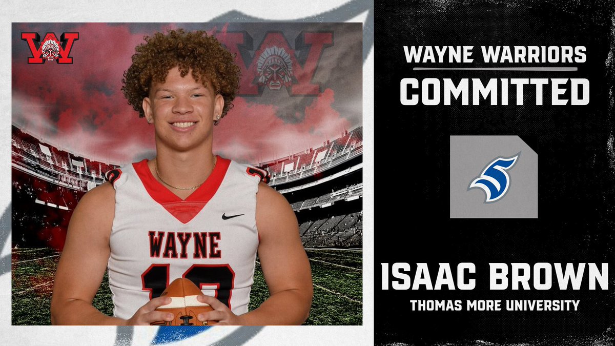 Congrats to Isaac Brown on making his commitment to play Football at Thomas More University!  We're very excited for you as you continue your academic &amp; athletic career at the next level. WayneTrain!