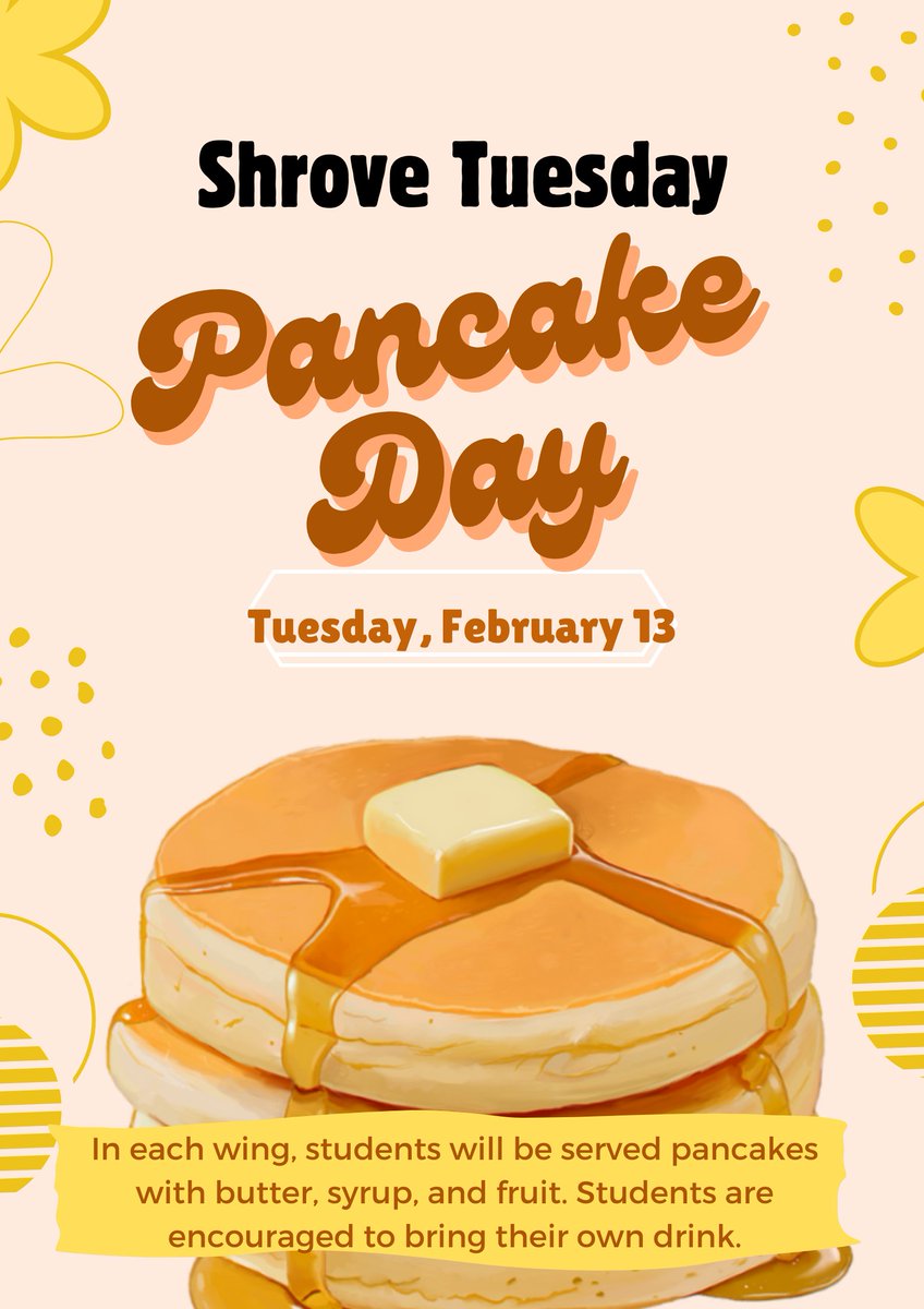 Shrove Tuesday, February 13th