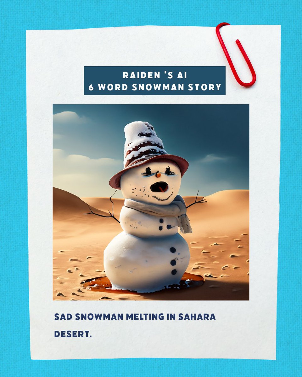 6-word snowman stories are fun to create and read! @IndianKnollES #AdobeEduCreative #AI #AIforEDU #forEDU #FETC @AdobeExpress
