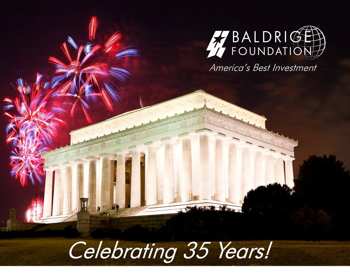 For 35 years, with your help, the Baldrige Foundation has ensured the continued growth and development of Baldrige. Your gifts today help create a better tomorrow. Click here to give today: ow.ly/Vl5i50Qzo6q Thanks for your continued support!