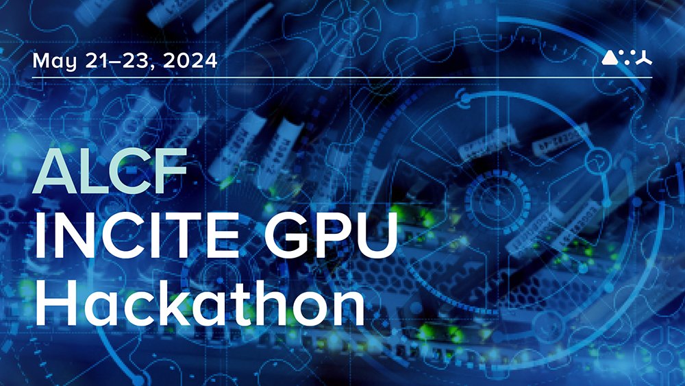 Join us for the 2024 ALCF INCITE GPU Hackathon to work with expert mentors to prepare your code or boost its performance for the upcoming INCITE call for proposals. Applications are due March 8, 2024.

alcf.anl.gov/events/2024-al…