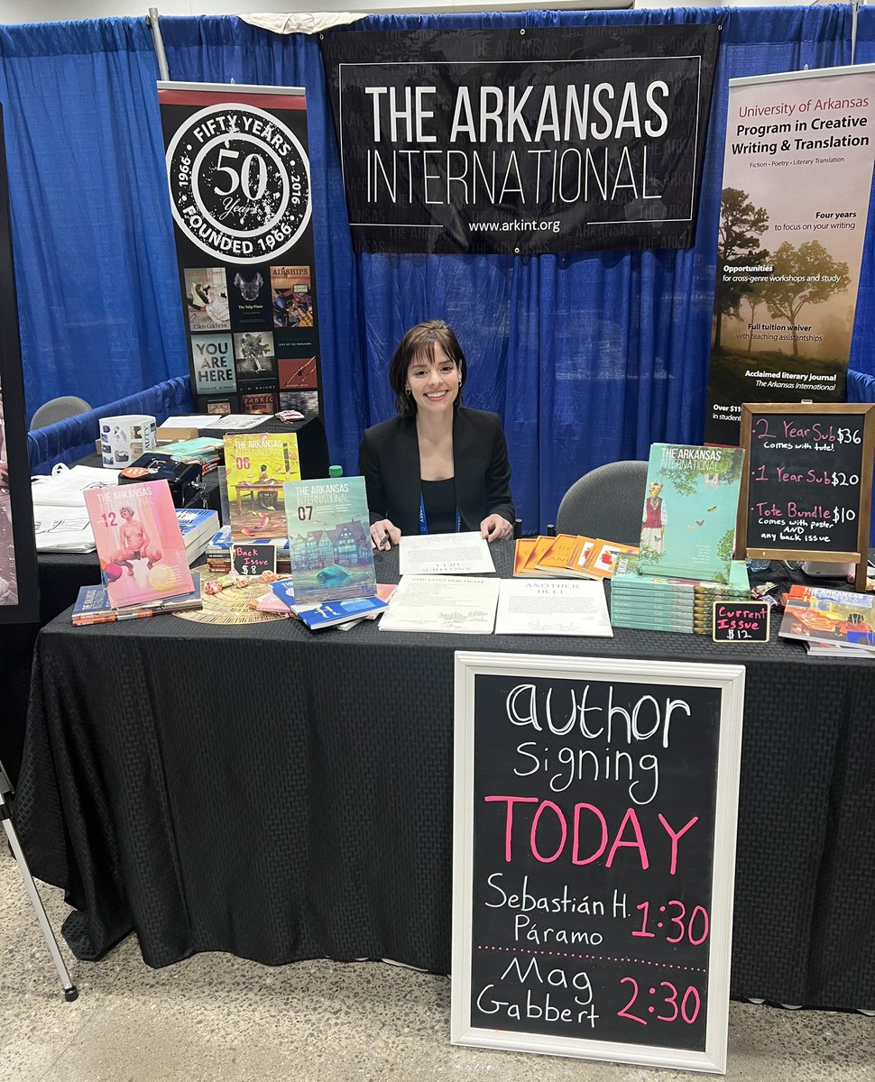 Hello here I am signing free broadsides of my poem “Another Hell” At booth 3003 until 3:30 👹