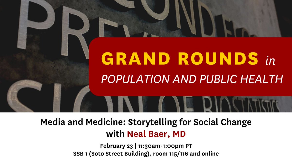 🗓TOMORROW: This innovative event w/ Neal Baer, MD, highlights the power of the entertainment industry to influence medicine & public health. Baer is an award-winning showrunner, TV writer/producer, physician, author & public health advocate. Register: bit.ly/49uG8Mw