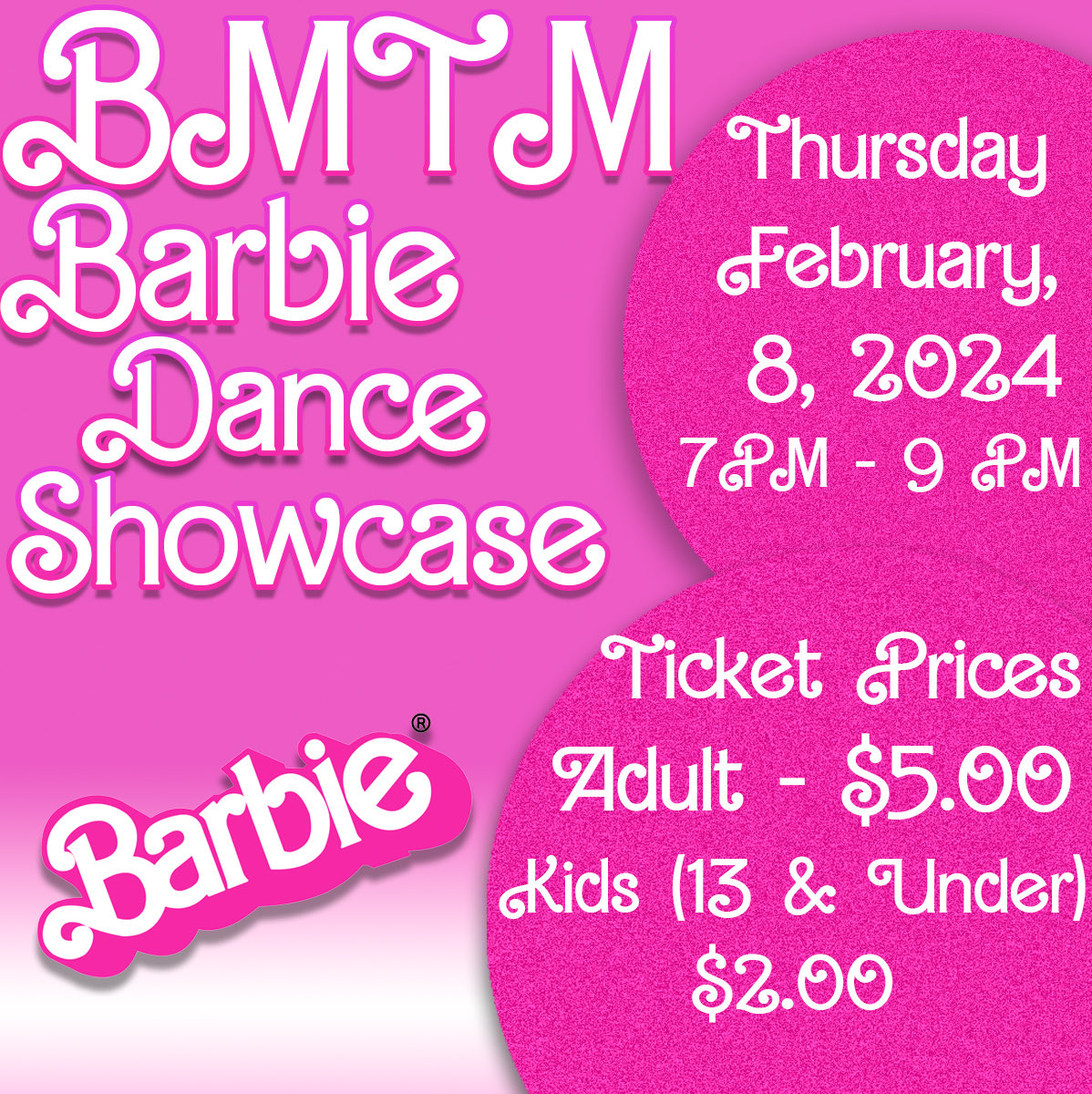 The Barbie Dance Showcase is Tonight! See you there!! 💃🏽 🪩 🕺