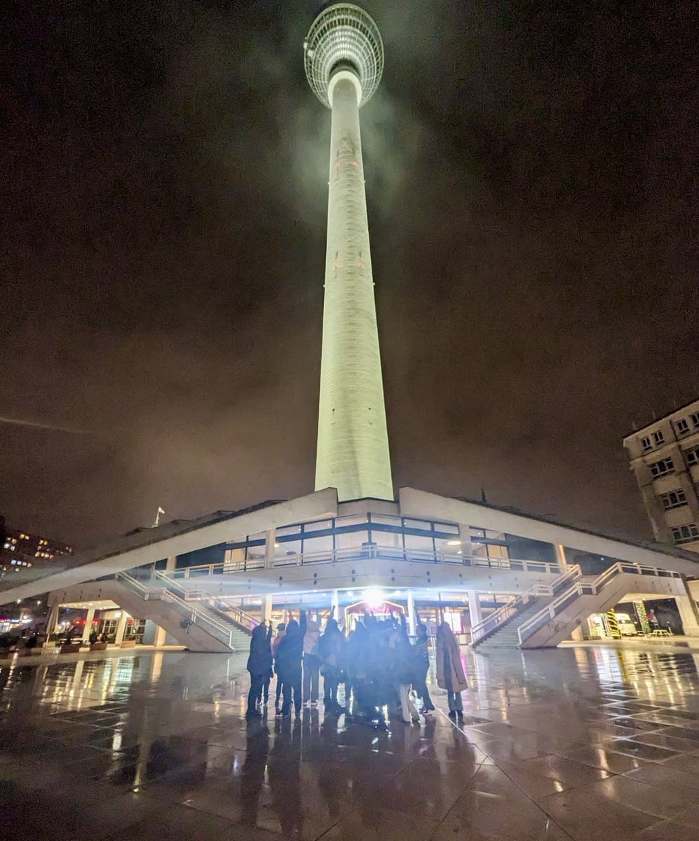 MissGoddardHist's tweet photo. Berlin Day 2: our students enjoyed a visit to Checkpoint Charlie, the East side Gallery and then tonight, up the TV tower. What a wonderful group, they have done us proud. @SpringwestA https://t.co/ZtPlY1QtAM