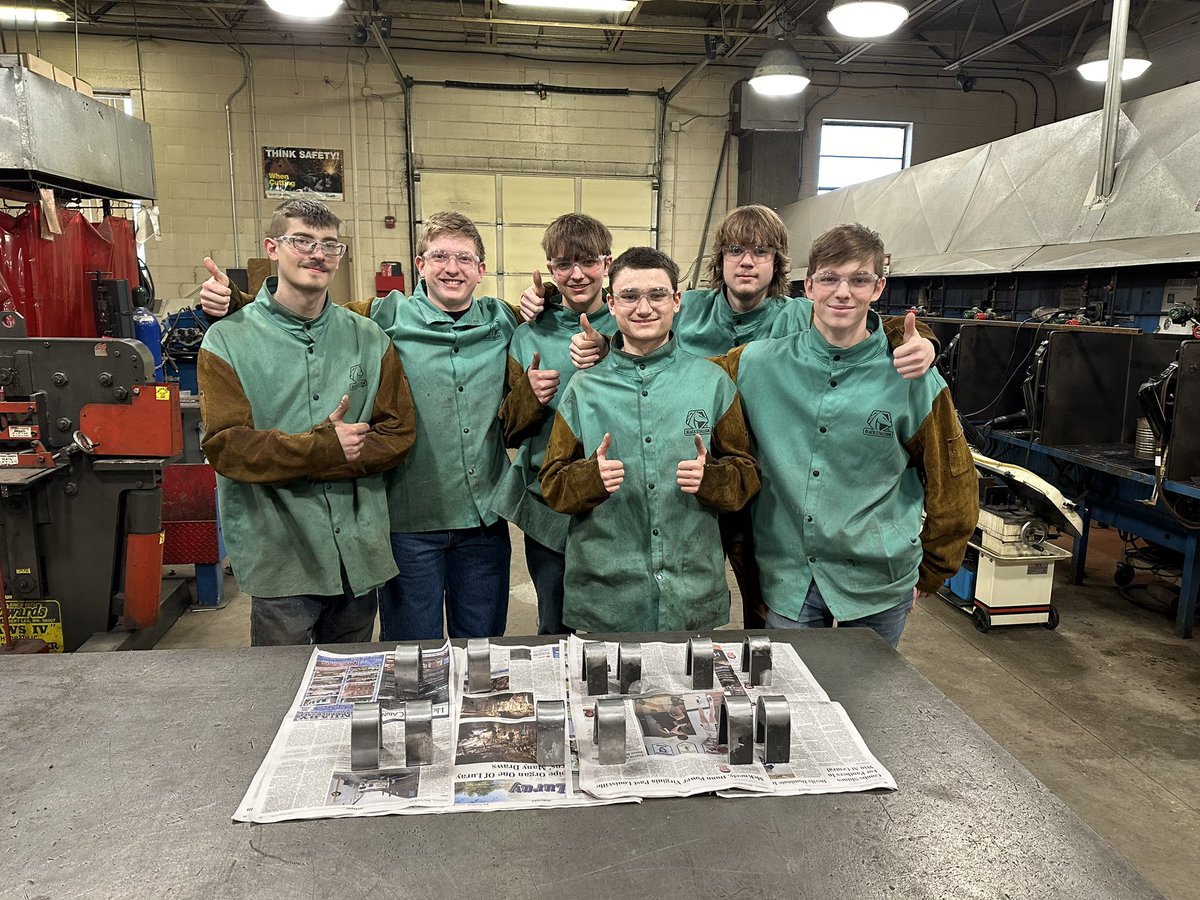All students who come to MTC have the chance to earn industry credentials and certifications. Students in #welding have worked hard and practiced their skills to be able to take and pass their #AWS certifications! Great work! #mtcproud #cte #americanweldingsociety