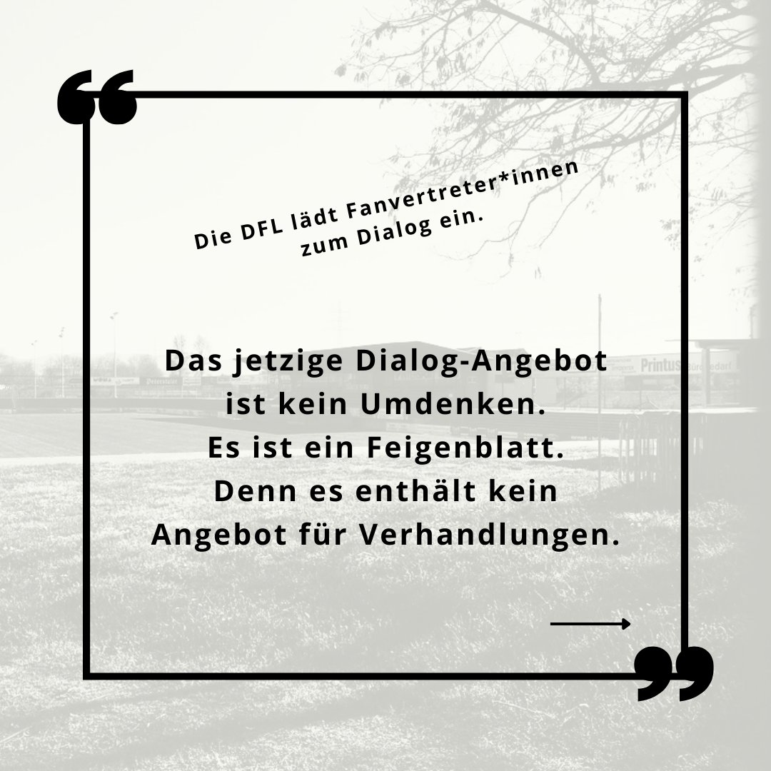 Ohne Verhandlungsmasse kein Dialog mit der DFL. Wir fordern umgehende, offene Neuabstimmung zum Investoren- Deal!

unserekurve.de/blog/ohne-verh…

#keineinvestoreninderdfl #zukunftprofifußall #DFL #gegendenmordernenfußball