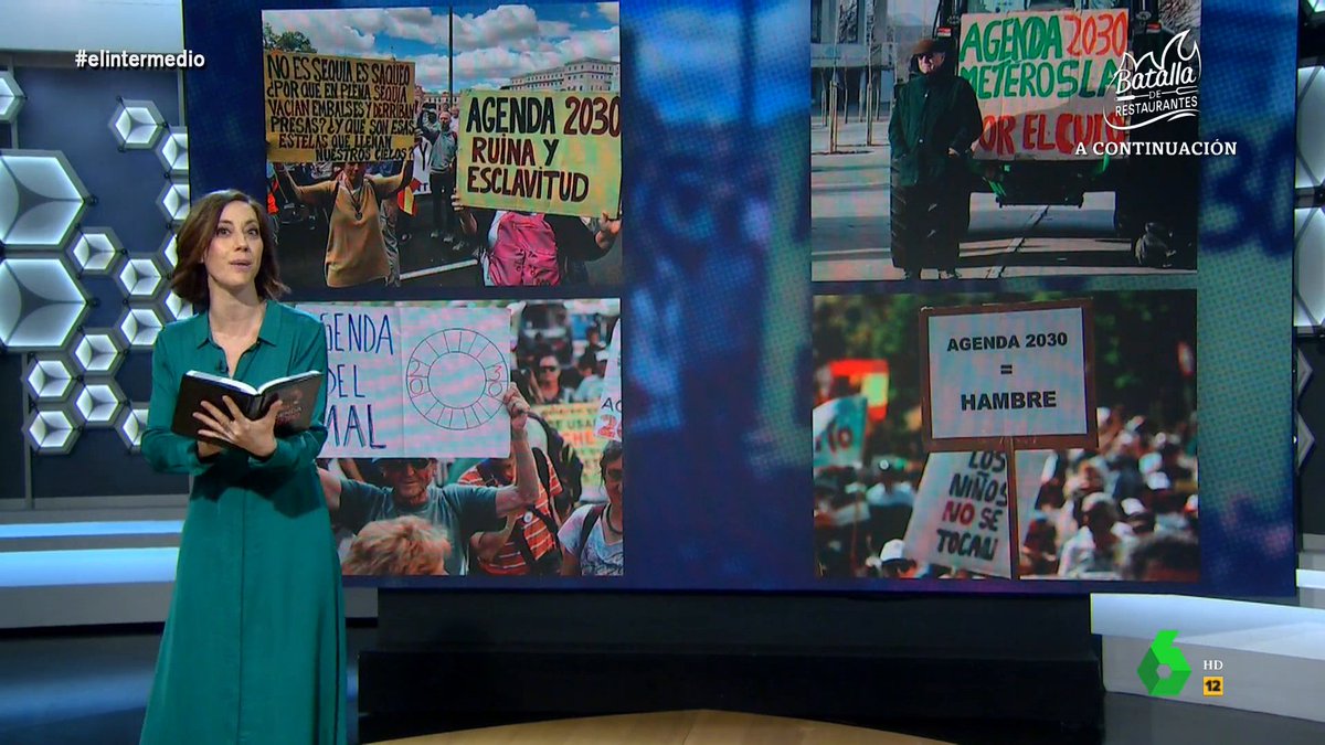 El_Intermedio's tweet photo. 🔴 Cristina Gallego repasa la Agenda 2030, un "listado demoniaco de medidas para acabar con la población y orden mundial tal como lo conocemos. #elintermedio https://t.co/kyyNYRzQxD