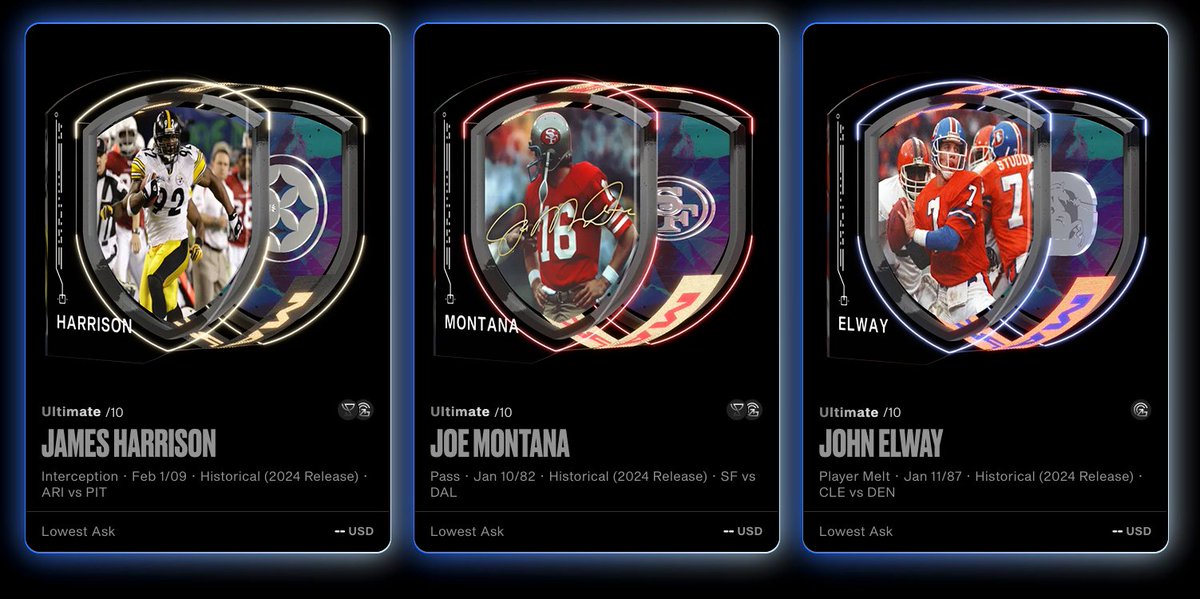 DiamondNFL's tweet image. The newest @NFLAllDay Historical Moment headliners have been revealed - notice something special on the Montana Moment? 🖊️