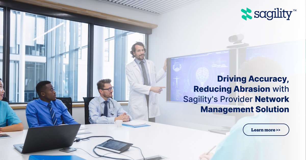 SagilityHealth's tweet image. Sagility’s provider network management solution helps payers ensure that their provider directory is accurate and complete.​

Learn more about Provider ForwardTM: bit.ly/3vmeVNh ​

#ProviderNetworkManagement #ProviderDirectory #HealthPlan #Payer