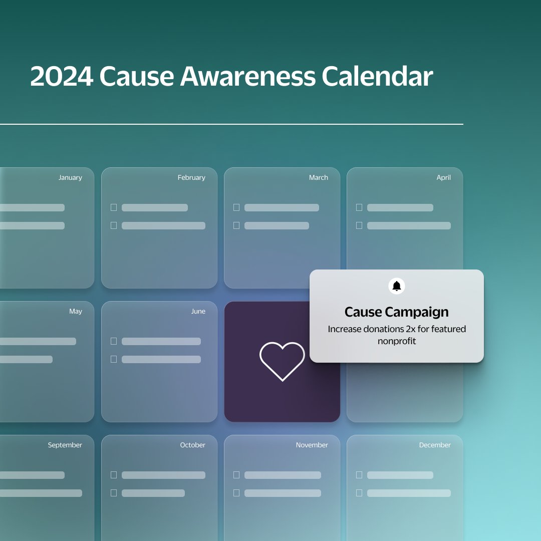 Engage your customers by aligning your brand with timely awareness months &amp; days throughout the year.

Get started by accessing our 2024 Cause Awareness Calendar and get our top nonprofit recommendations for critical cause awareness moments this year. hubs.ly/Q02hVlrr0