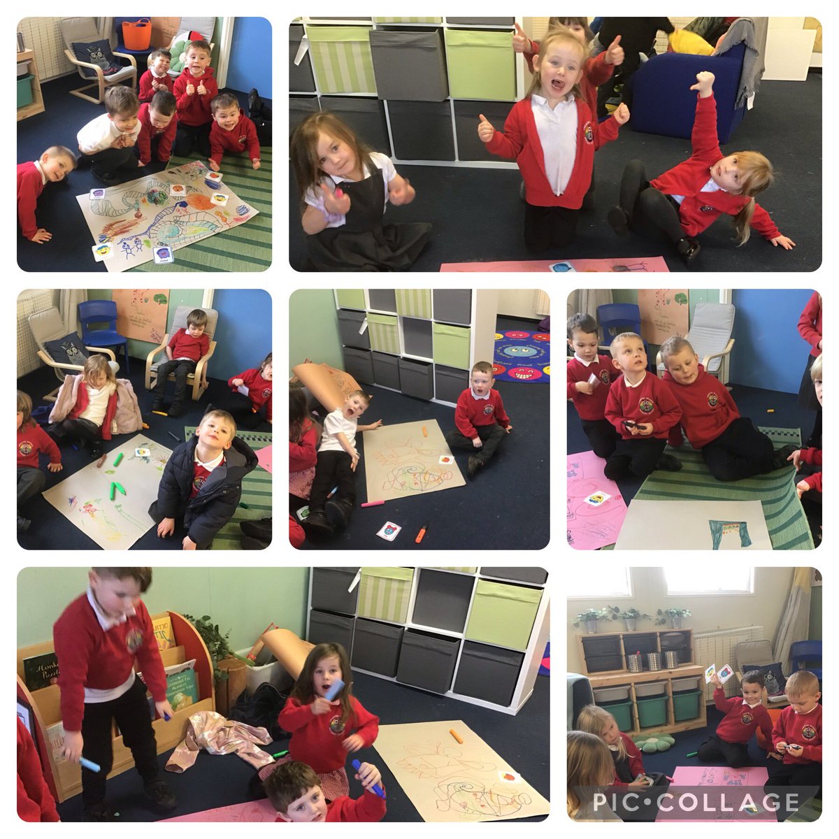 pg_primary's tweet photo. Reception have been working with Mrs Spowart this afternoon  to think and chat about what makes us feel good. We know how important it is to look after ourselves. We are important and we are AWESOME! #ChildrensMentalHealthWeek #ThriveApproach 🌈🤩🥰 https://t.co/yR0oQ9kUB1