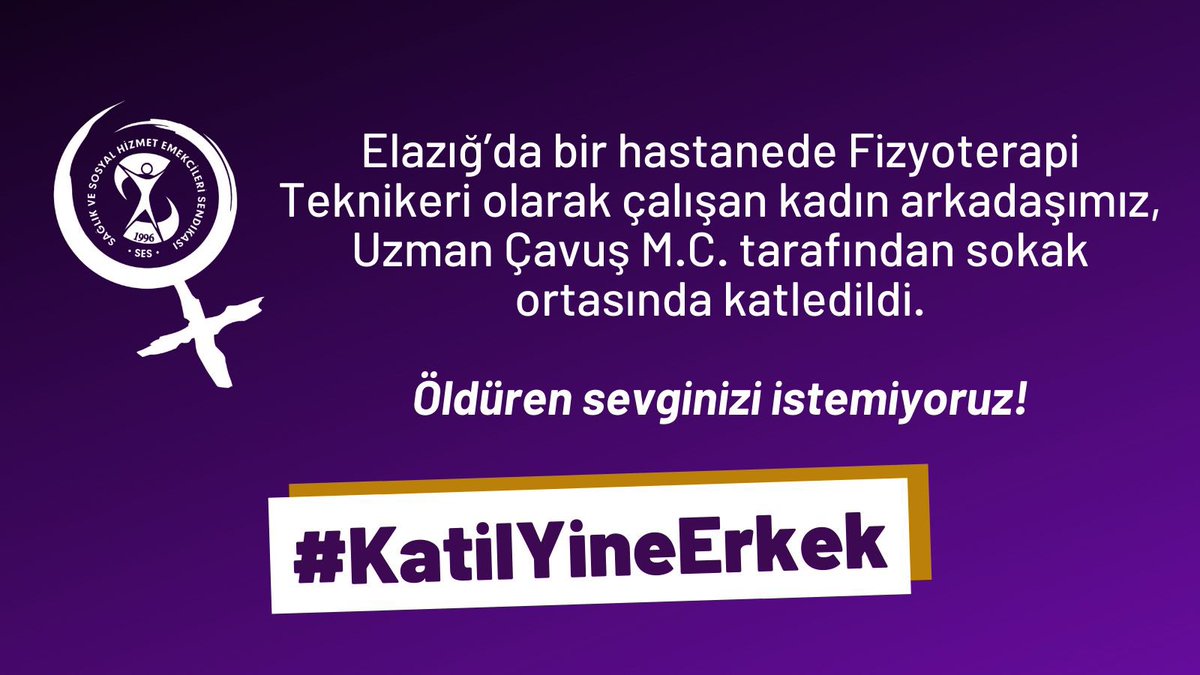 Öldüren sevginizi istemiyoruz! #KatilYineErkek