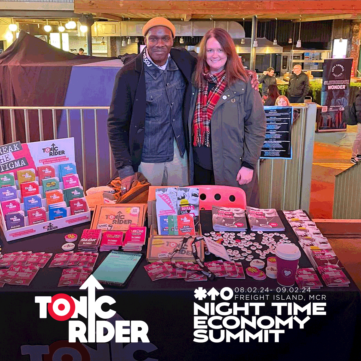 Amazing first day in Manchester at the Night Time Economy Summit. Great to see friend of TONIC Gary Powell from @libertines stop by our stand. #MentalHealth #Music #Tonic #TonicRider #NTES2024 @wearethentia @gdogg27