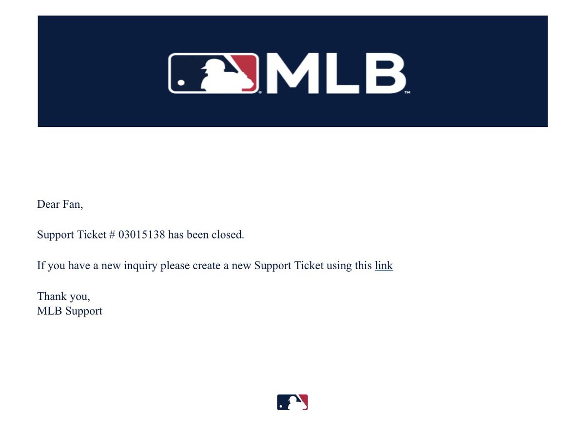 LeaguesBaseball's tweet photo. @MLB_Authentic 

Btw, this is all happening on the *second* ticket because the first ticket was closed without any resolution or any contact from you. https://t.co/WdmFzDdwRv