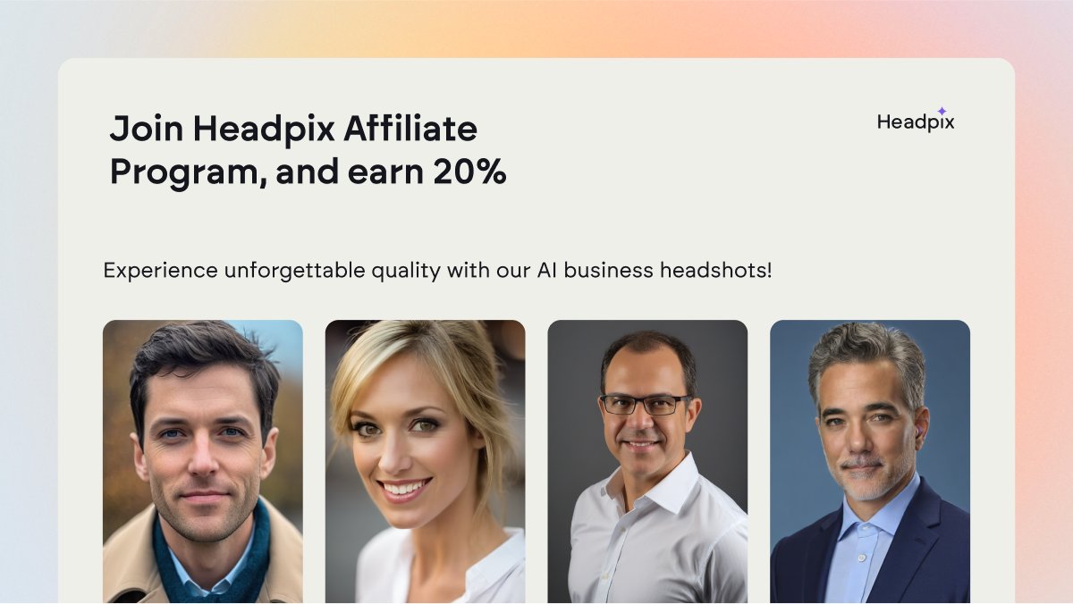 We are excited 😍 to announce that our Affiliate program is now live! Follow the link to sign up and start earning commissions 👉 headpix.ai/affiliate-prog…