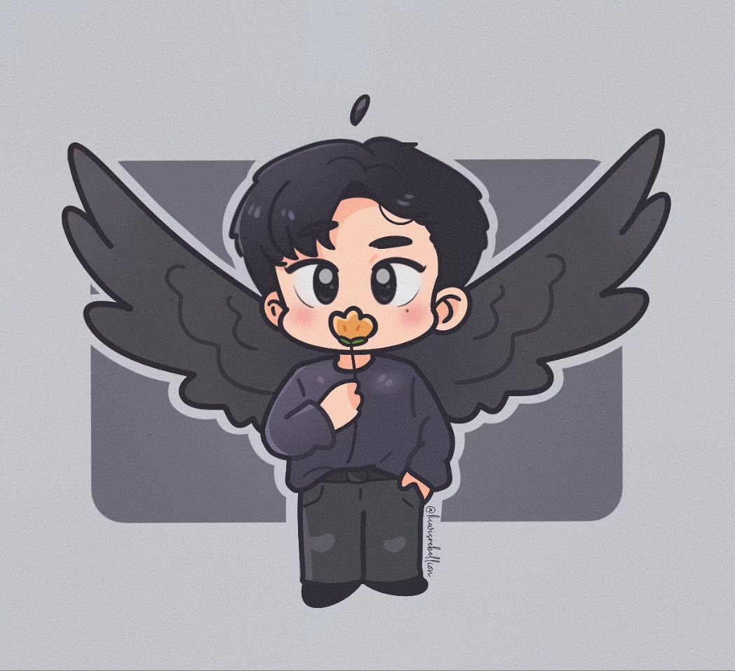 Dark Angel 🐦‍⬛🪶🖤 #kihyun #monstax